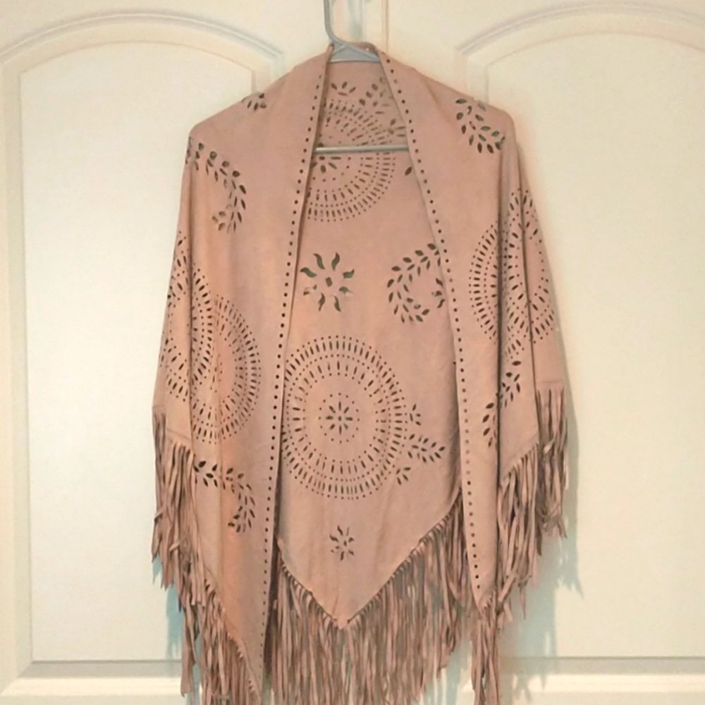 Suede ,fringe, cut out, wrap